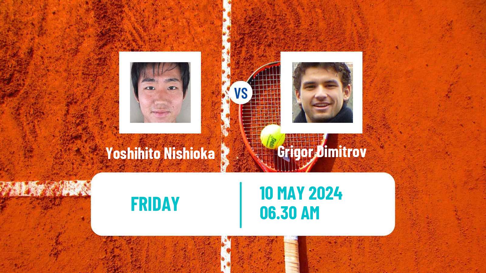 Tennis ATP Roma Yoshihito Nishioka - Grigor Dimitrov