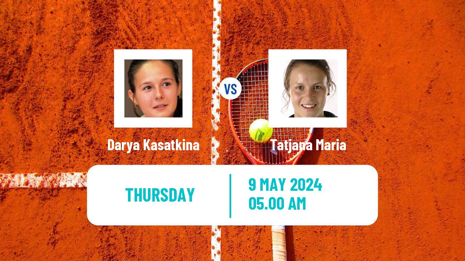 Tennis WTA Roma Darya Kasatkina - Tatjana Maria