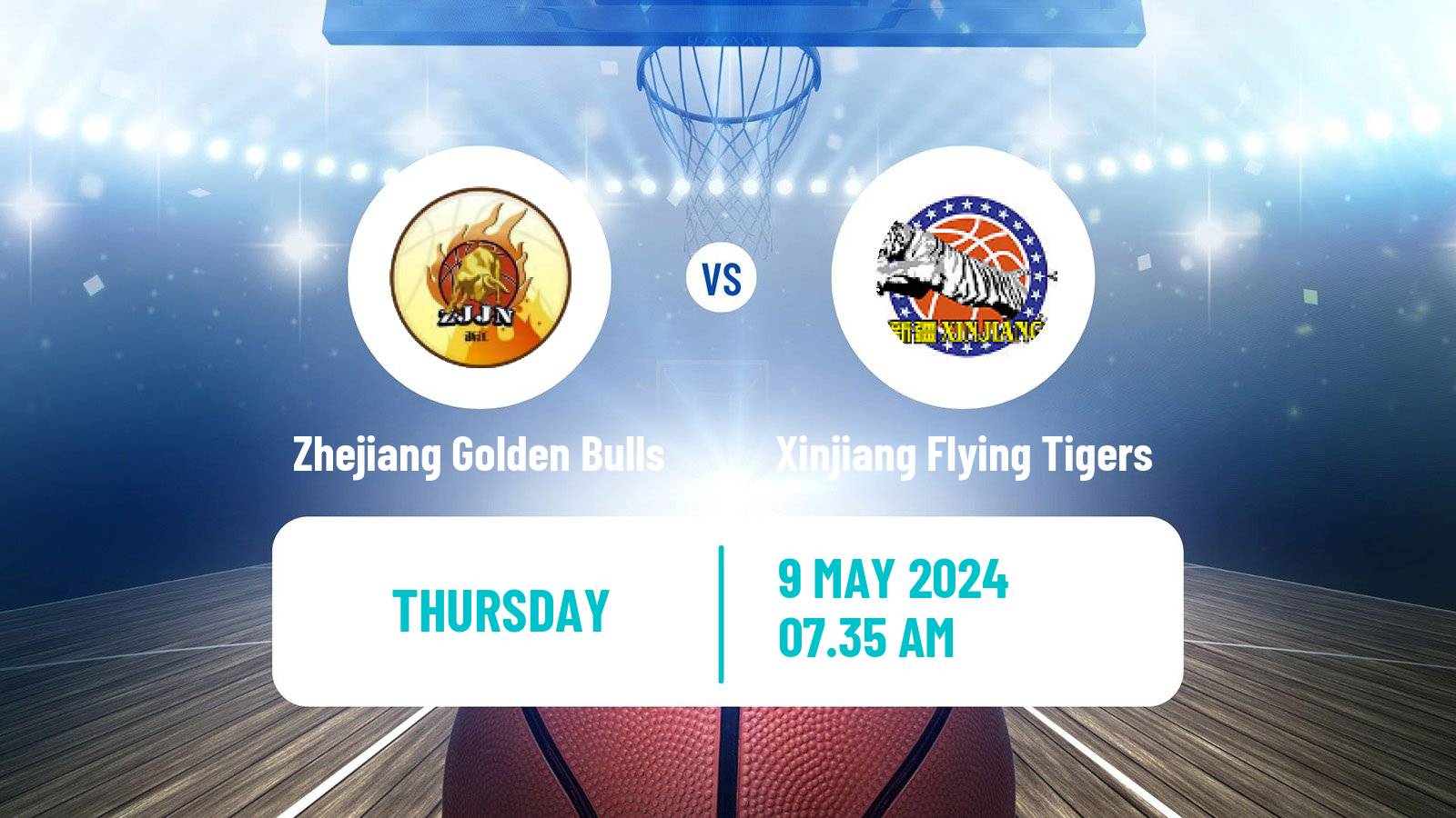 Basketball CBA Zhejiang Golden Bulls - Xinjiang Flying Tigers