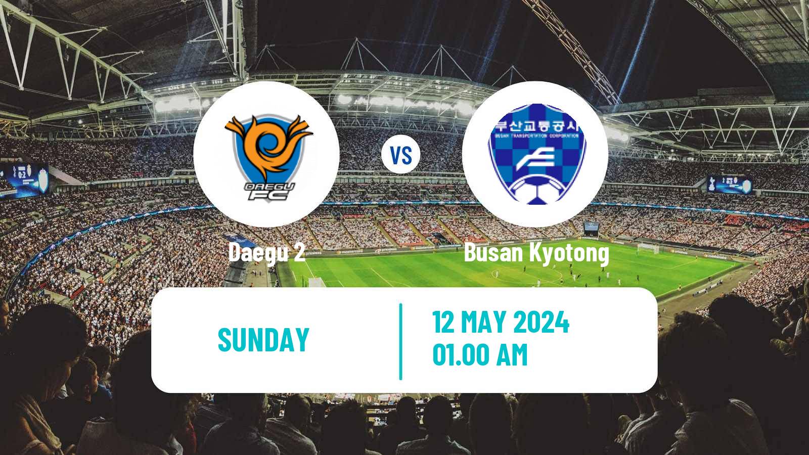 Soccer South Korean K3 League Daegu 2 - Busan Kyotong