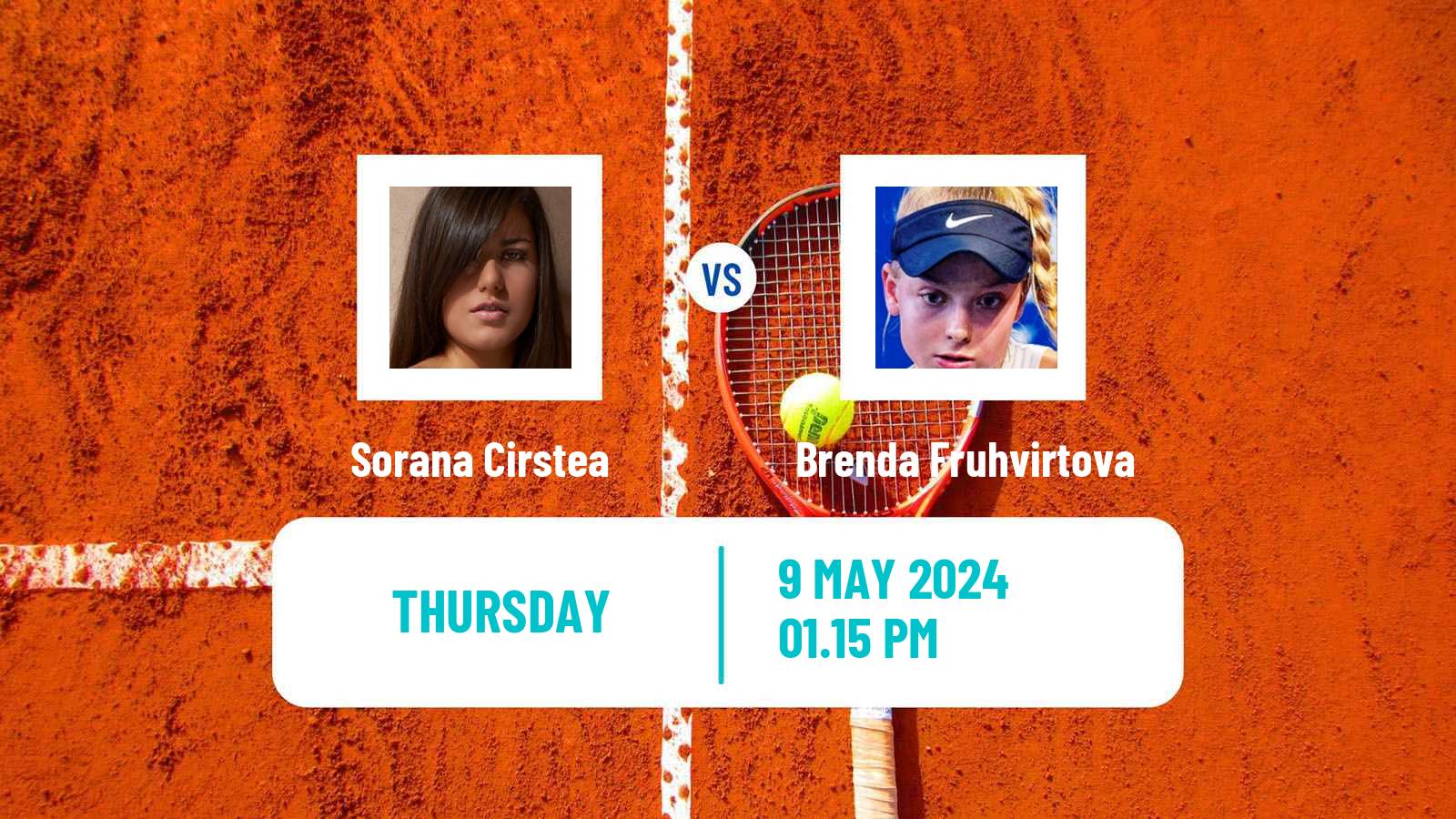 Tennis WTA Roma Sorana Cirstea - Brenda Fruhvirtova
