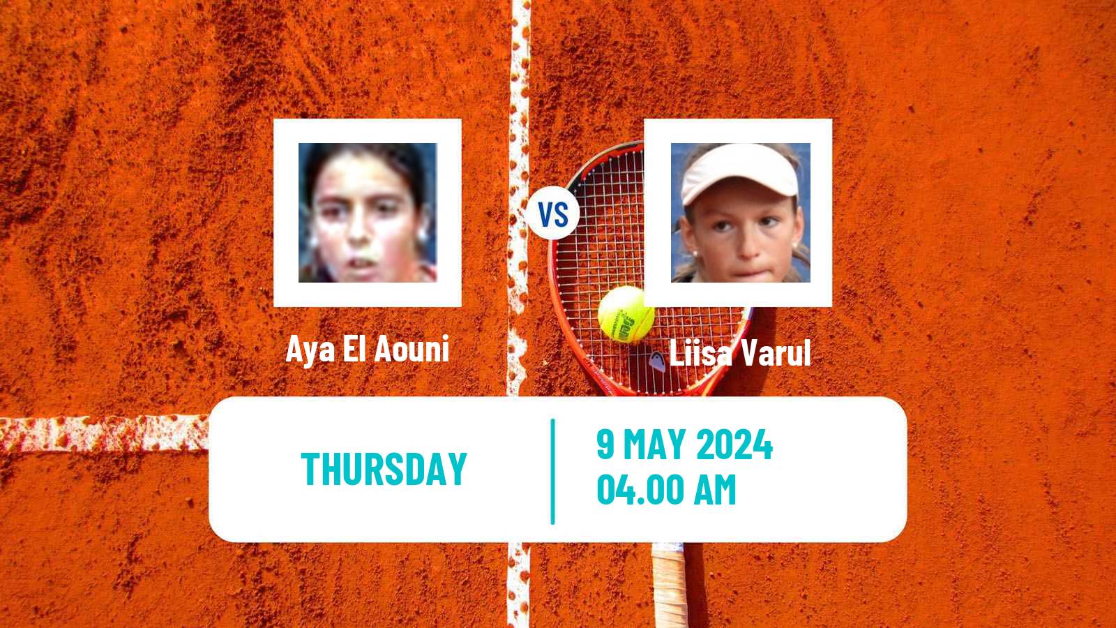 Tennis ITF W15 Antalya 13 Women Aya El Aouni - Liisa Varul