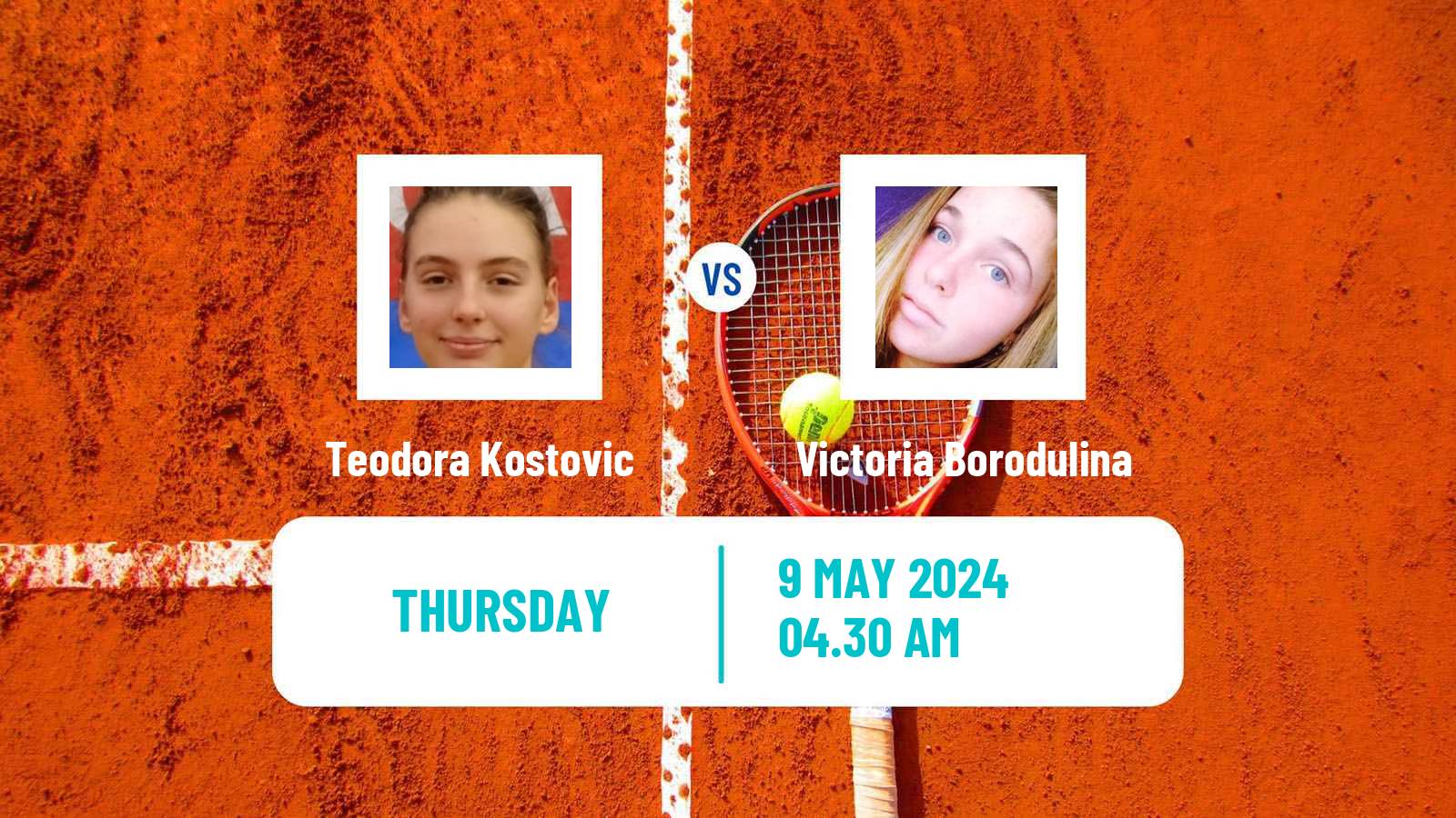 Tennis ITF W15 Kursumlijska Banja 4 Women Teodora Kostovic - Victoria Borodulina