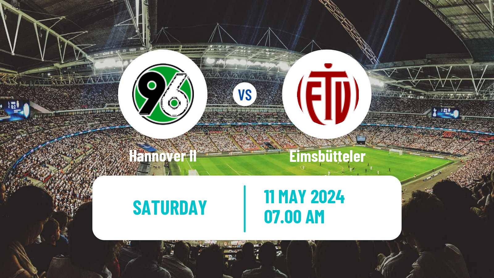 Soccer German Regionalliga North Hannover II - Eimsbütteler