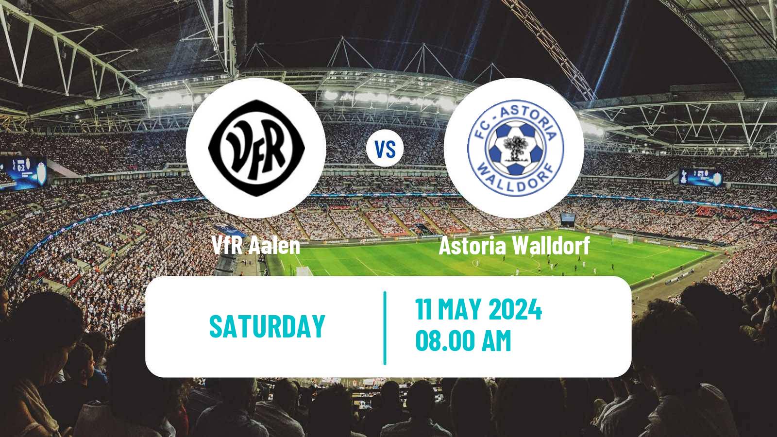 Soccer German Regionalliga Sudwest VfR Aalen - Astoria Walldorf
