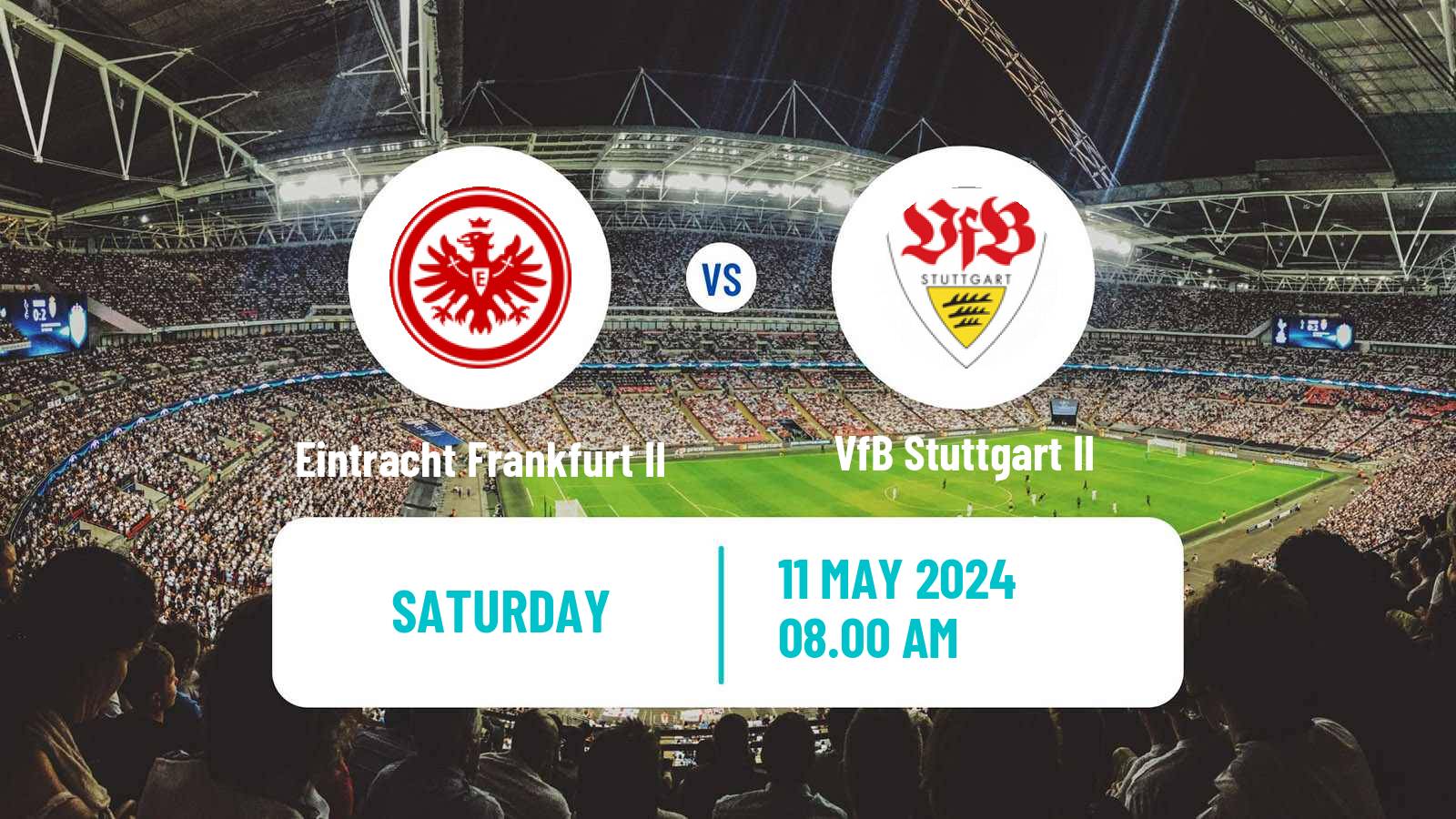 Soccer German Regionalliga Sudwest Eintracht Frankfurt II - VfB Stuttgart II