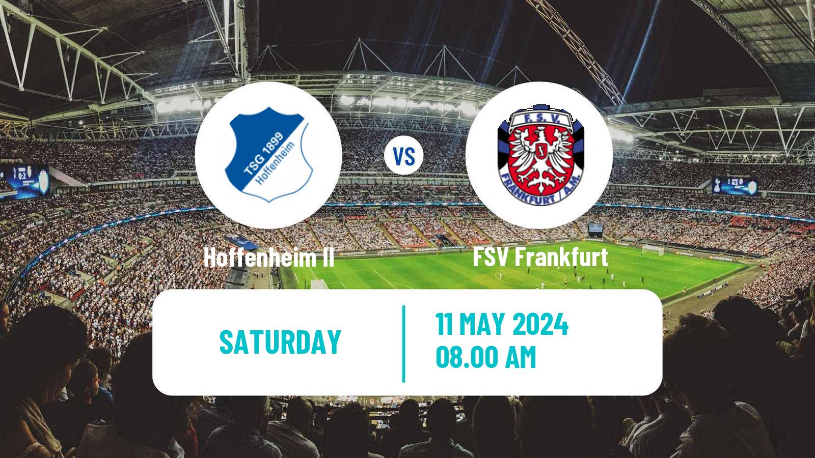 Soccer German Regionalliga Sudwest Hoffenheim II - FSV Frankfurt