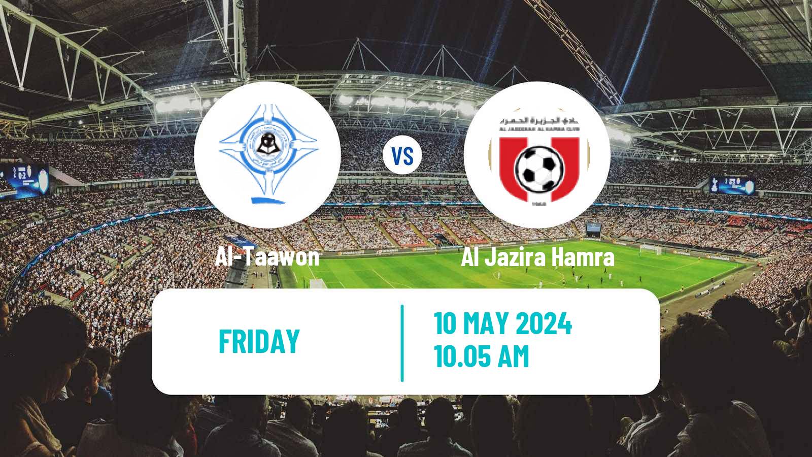 Soccer UAE Division 1 Al-Taawon - Al Jazira Hamra
