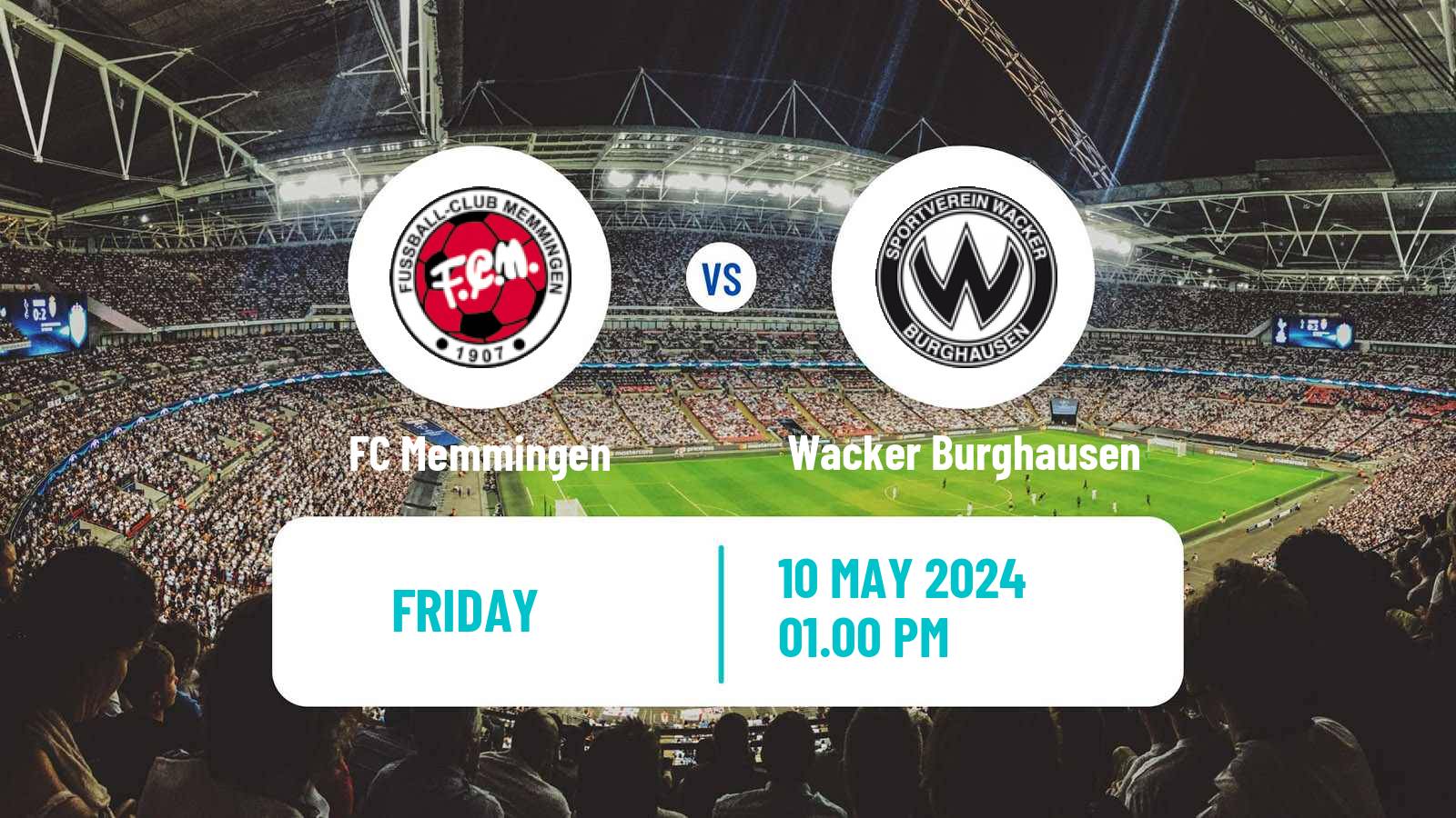 Soccer German Regionalliga Bayern Memmingen - Wacker Burghausen