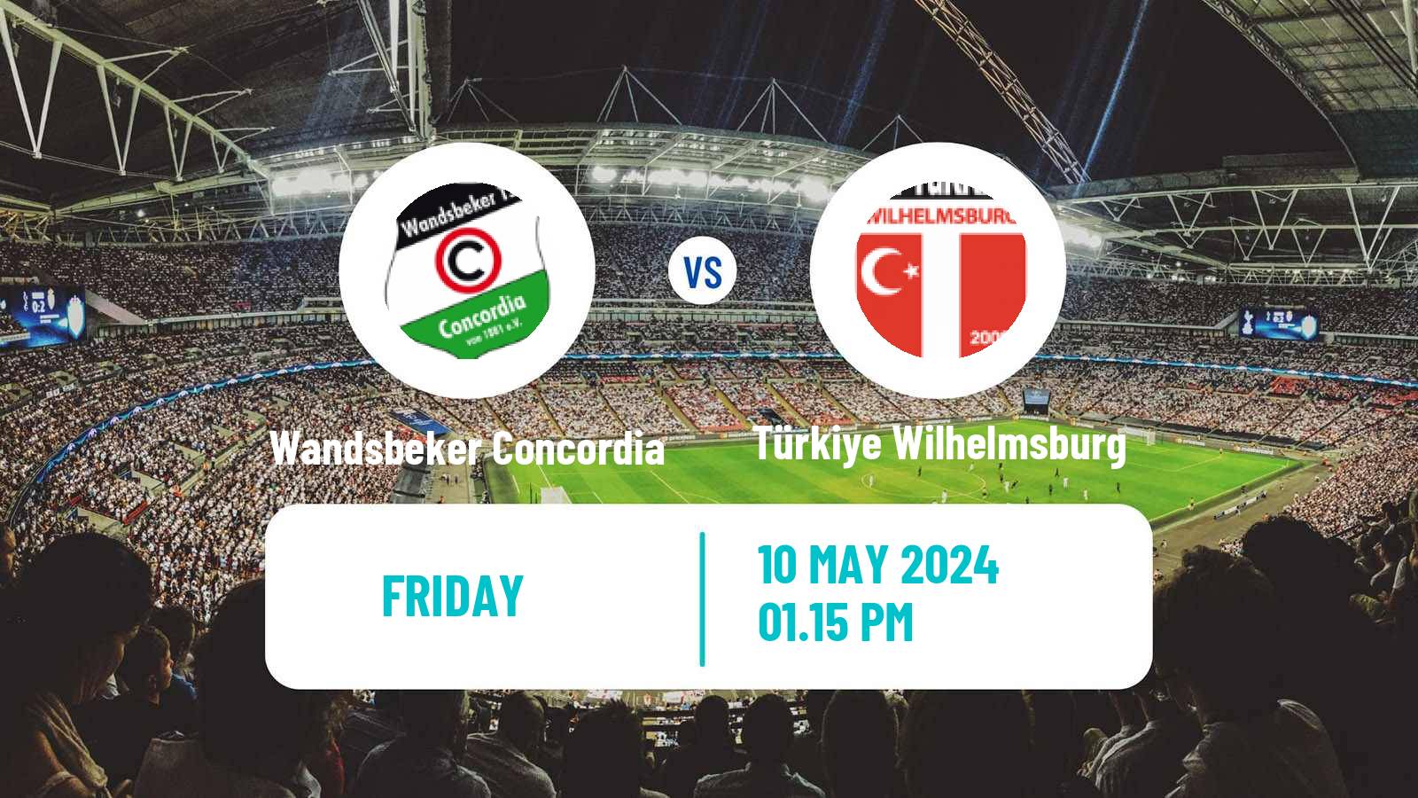 Soccer German Oberliga Hamburg Wandsbeker Concordia - Türkiye Wilhelmsburg