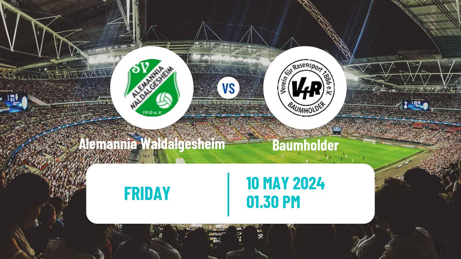 Soccer German Oberliga Rheinland-Pfalz/Saar Alemannia Waldalgesheim - Baumholder