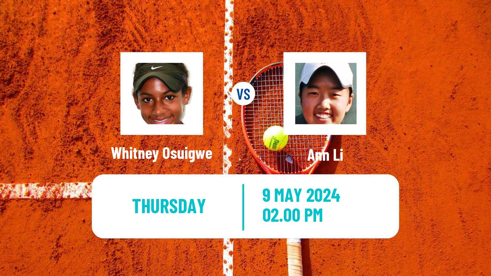 Tennis ITF W75 Zephyrhills Fl Women Whitney Osuigwe - Ann Li