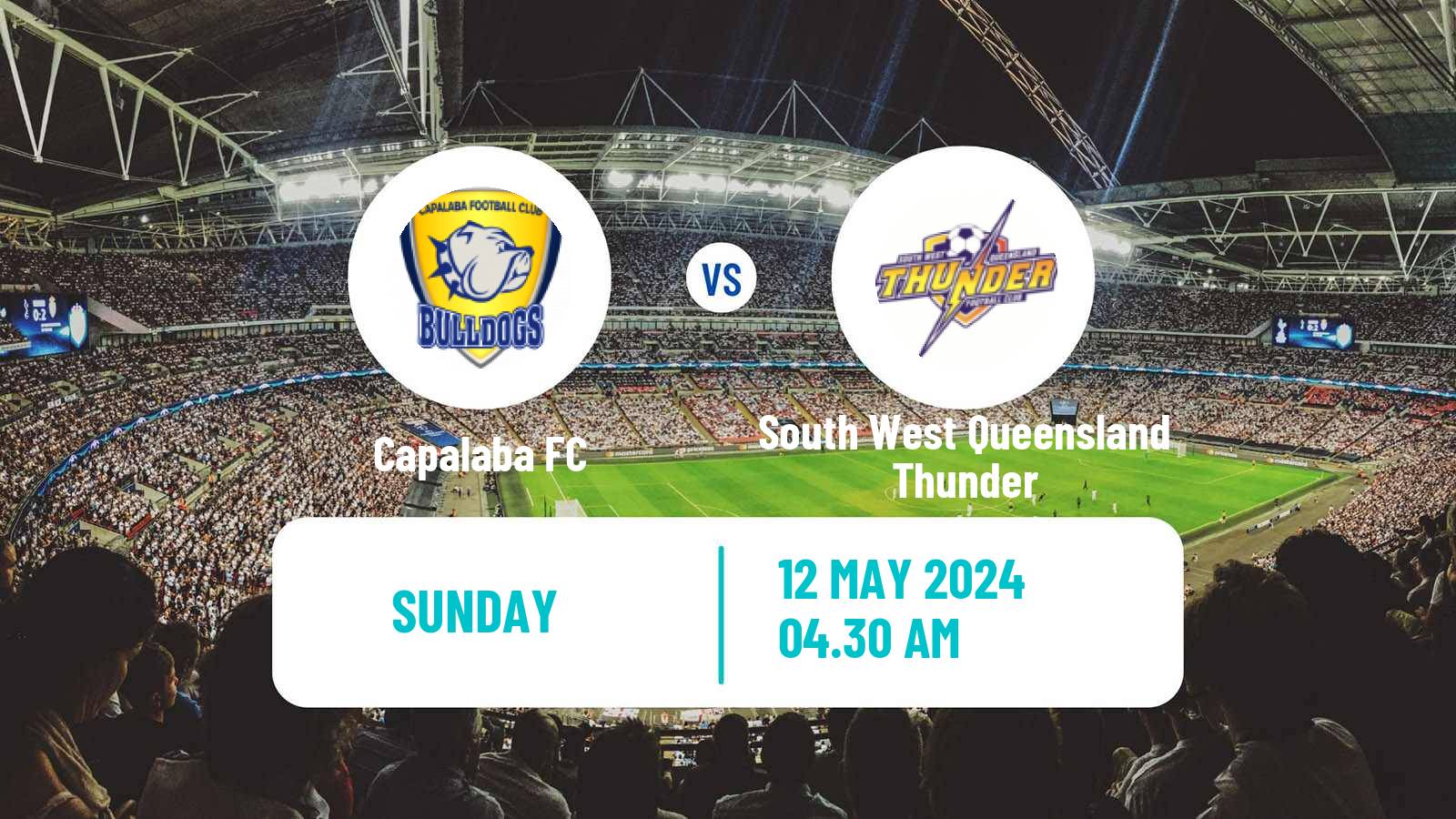 Soccer Australian Queensland Premier League Capalaba - South West Queensland Thunder