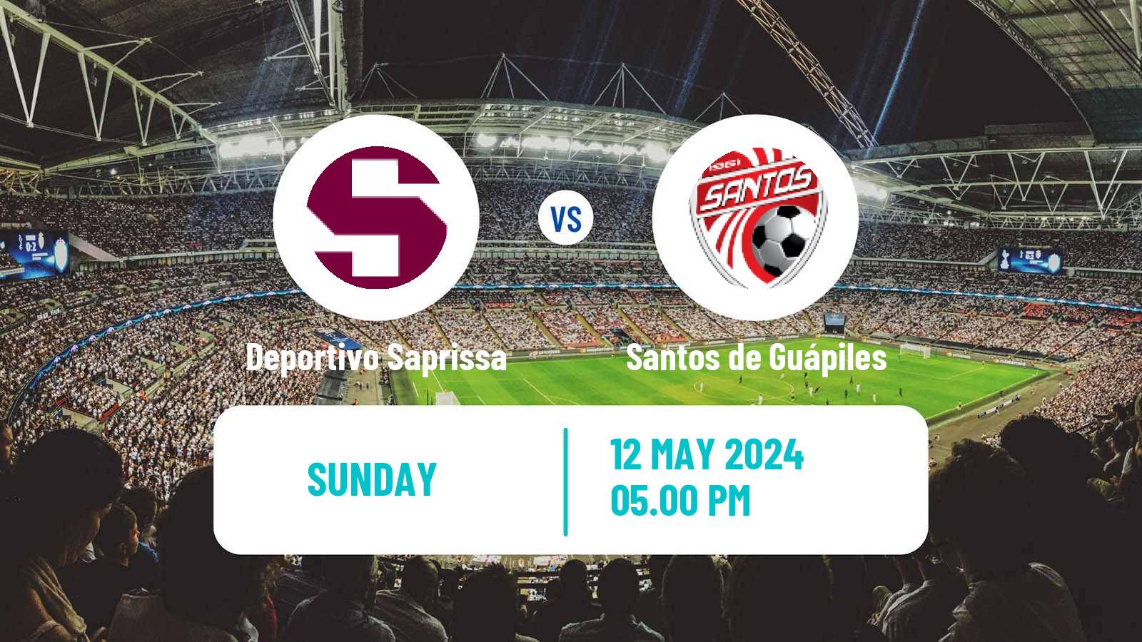 Soccer Costa Rican Primera Division Deportivo Saprissa - Santos de Guápiles