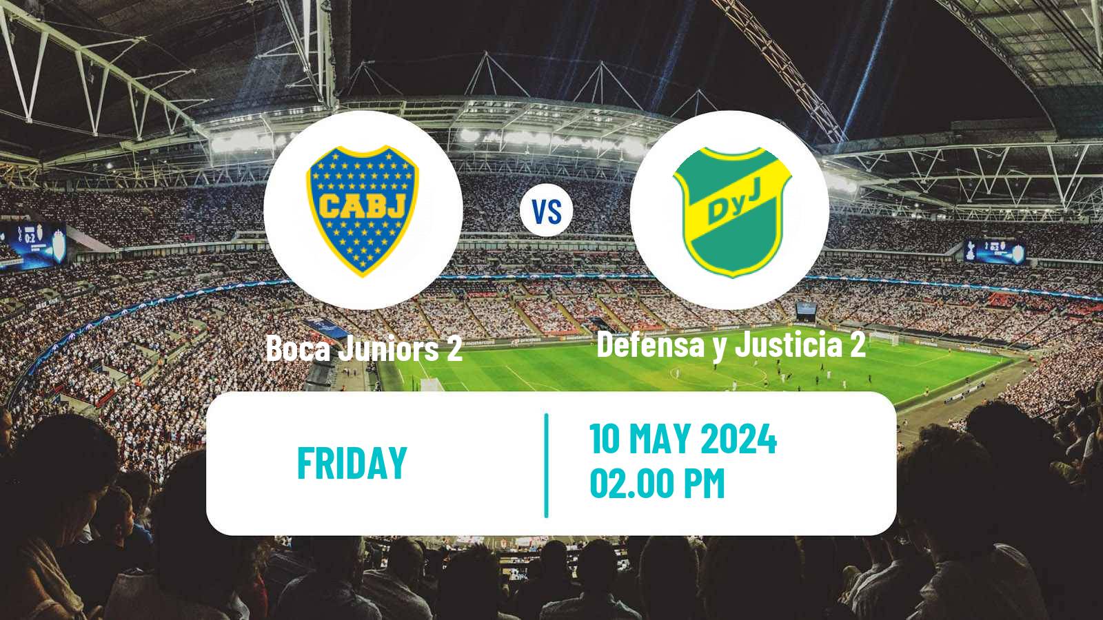 Soccer Argentinian Reserve League Boca Juniors 2 - Defensa y Justicia 2