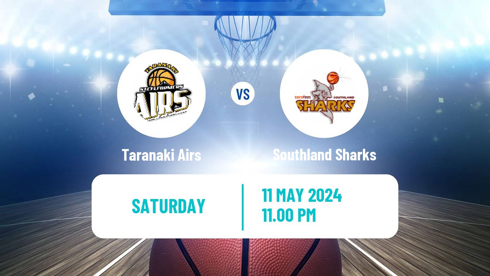 Basketball New Zealand NBL Taranaki Airs - Southland Sharks