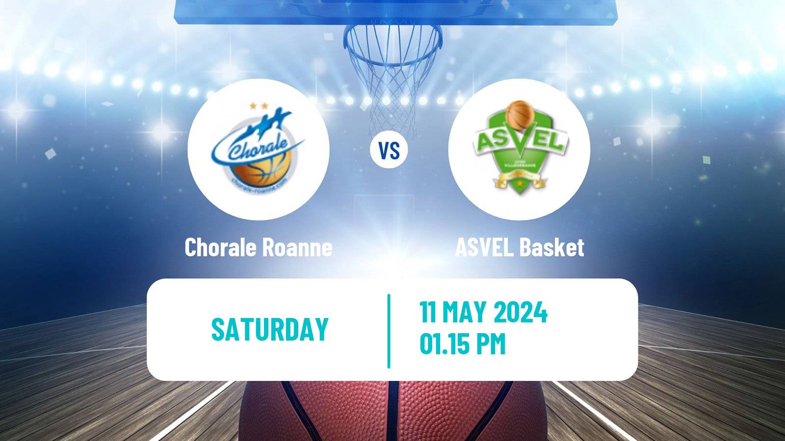 Basketball French LNB Chorale Roanne - ASVEL Basket