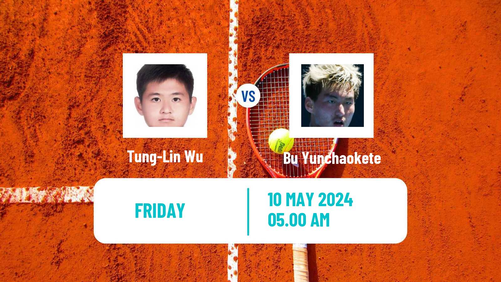 Tennis Wuxi Challenger Men Tung-Lin Wu - Bu Yunchaokete