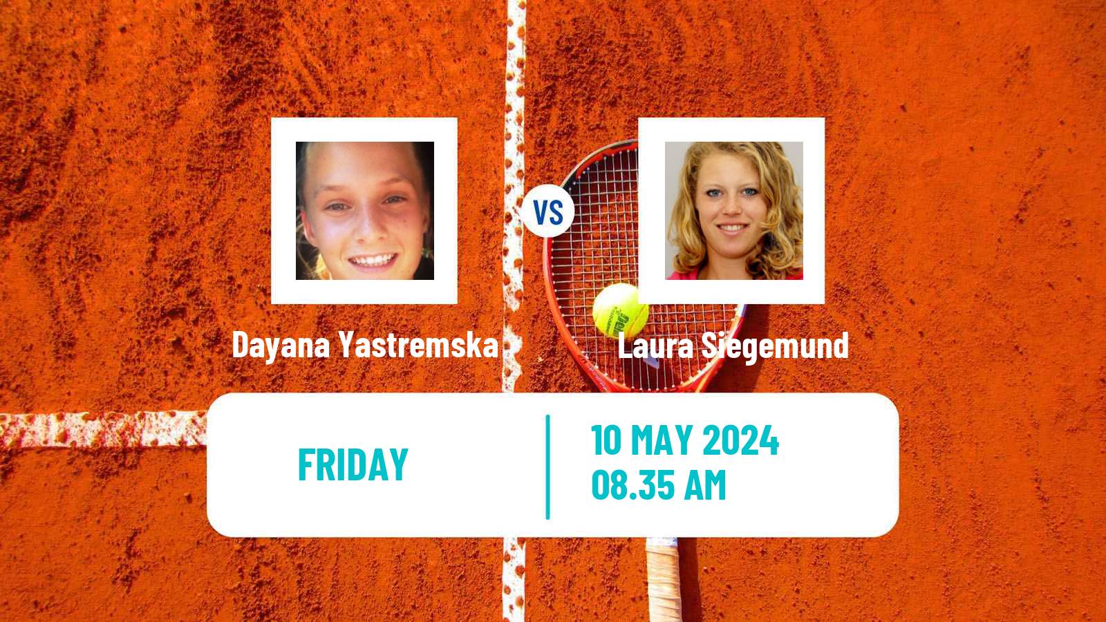 Tennis WTA Roma Dayana Yastremska - Laura Siegemund