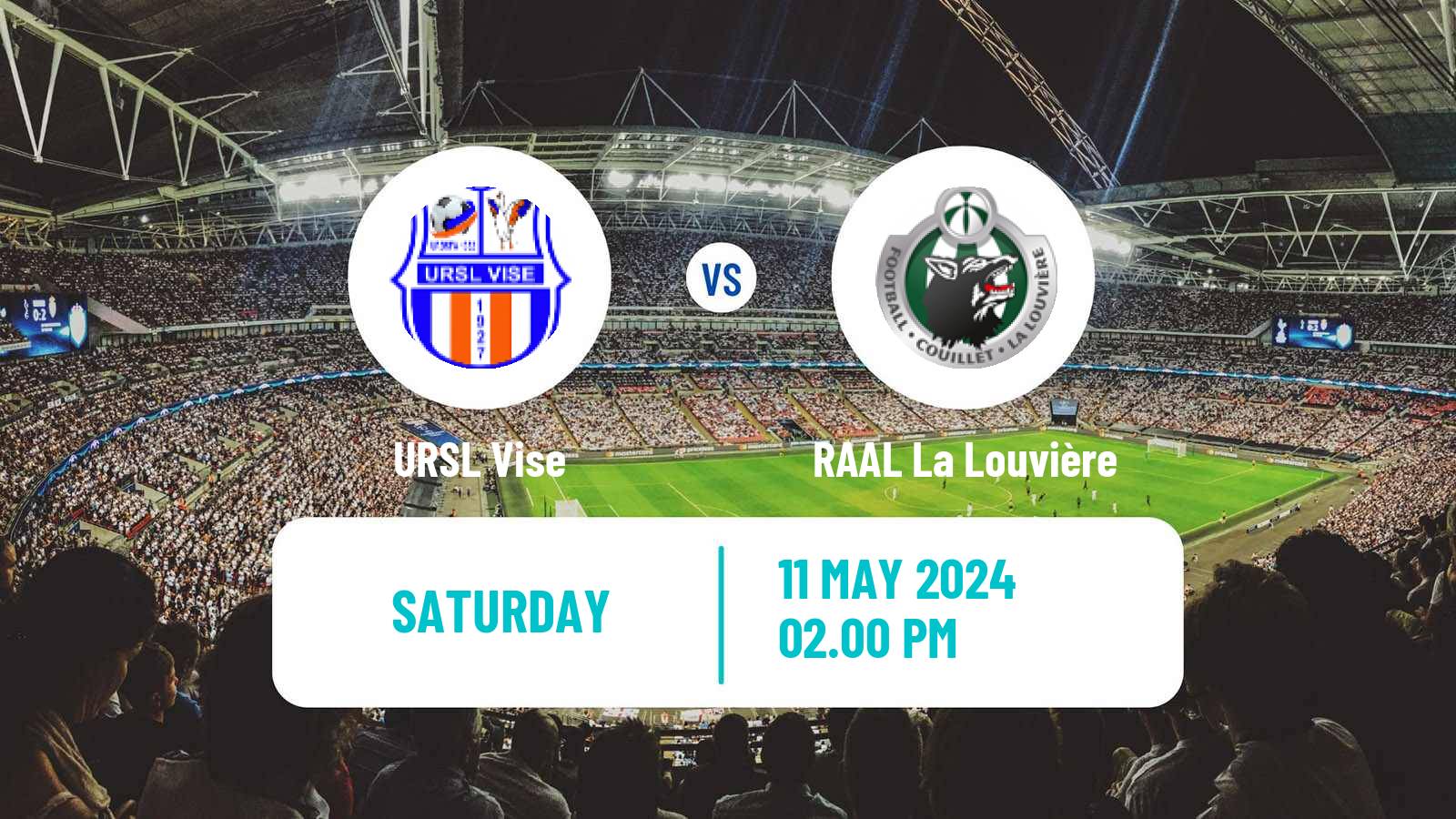 Soccer Belgian National Division 1 URSL Vise - RAAL La Louvière