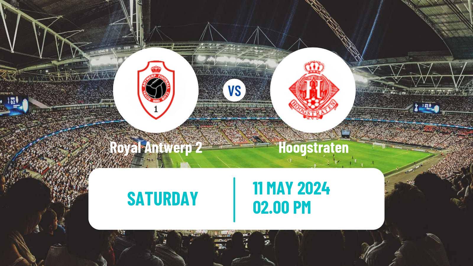 Soccer Belgian National Division 1 Royal Antwerp 2 - Hoogstraten