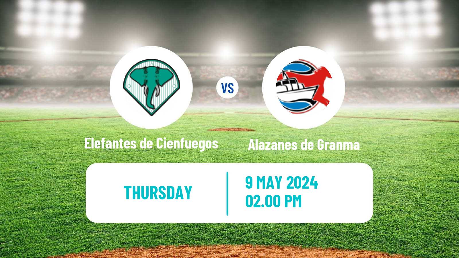 Baseball Cuba Serie Nacional Baseball Elefantes de Cienfuegos - Alazanes de Granma