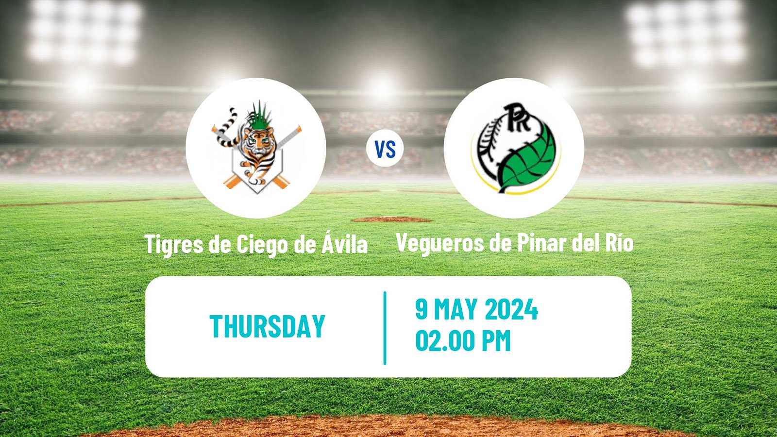 Baseball Cuba Serie Nacional Baseball Tigres de Ciego de Ávila - Vegueros de Pinar del Río