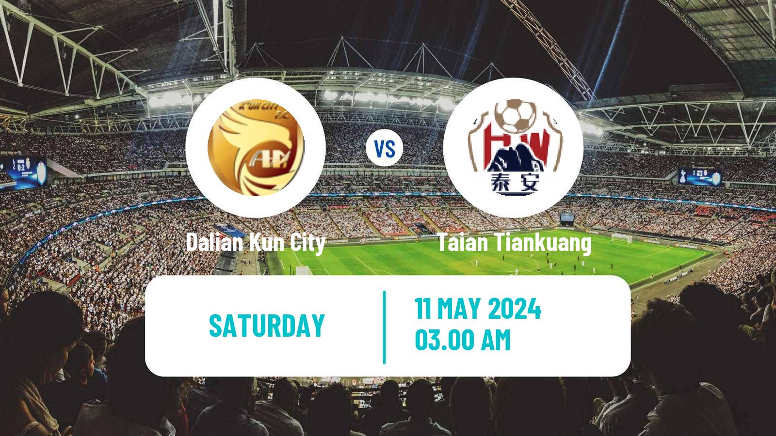 Soccer Chinese Yi League Dalian Kun City - Taian Tiankuang