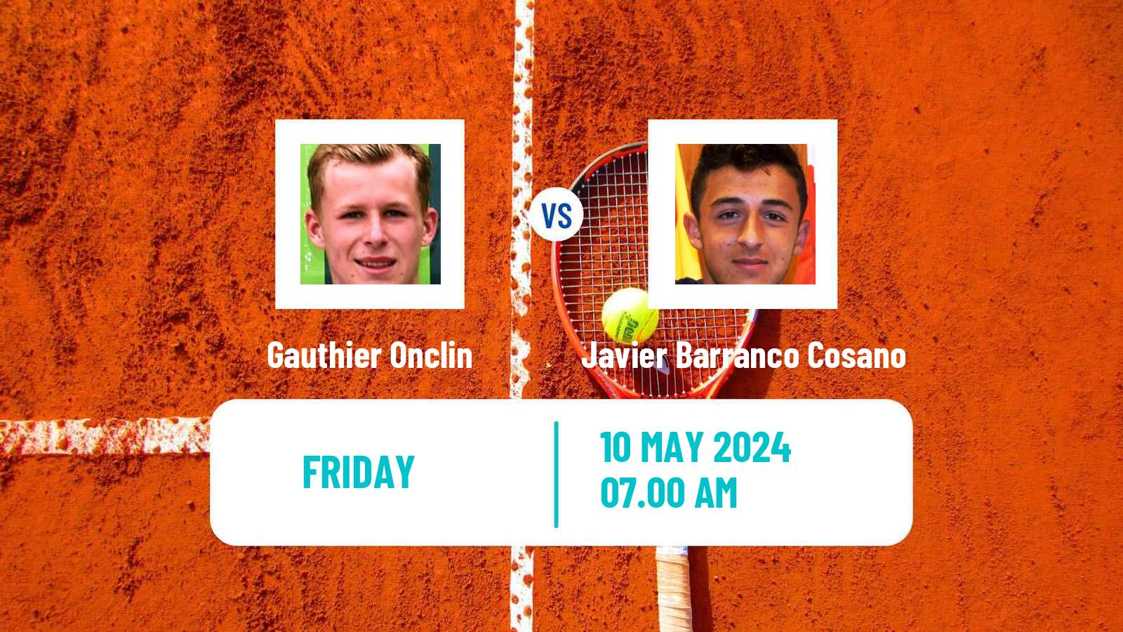 Tennis Prague Challenger Men Gauthier Onclin - Javier Barranco Cosano