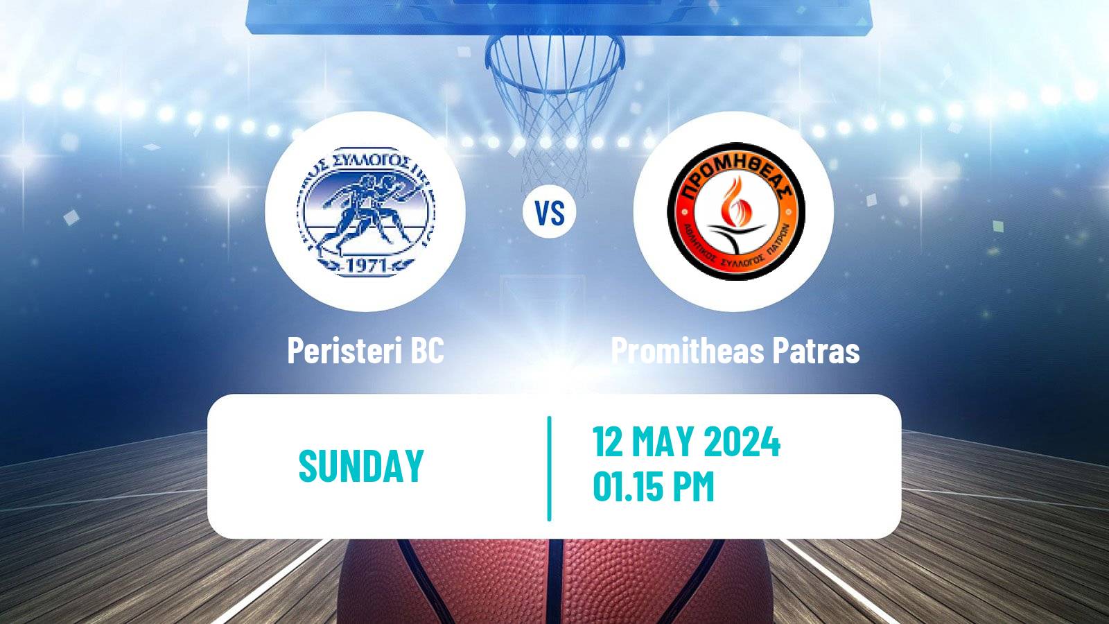 Basketball Greek Basket League A1 Peristeri BC - Promitheas Patras