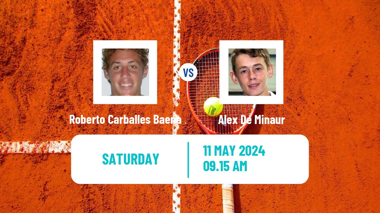 Tennis ATP Roma Roberto Carballes Baena - Alex De Minaur