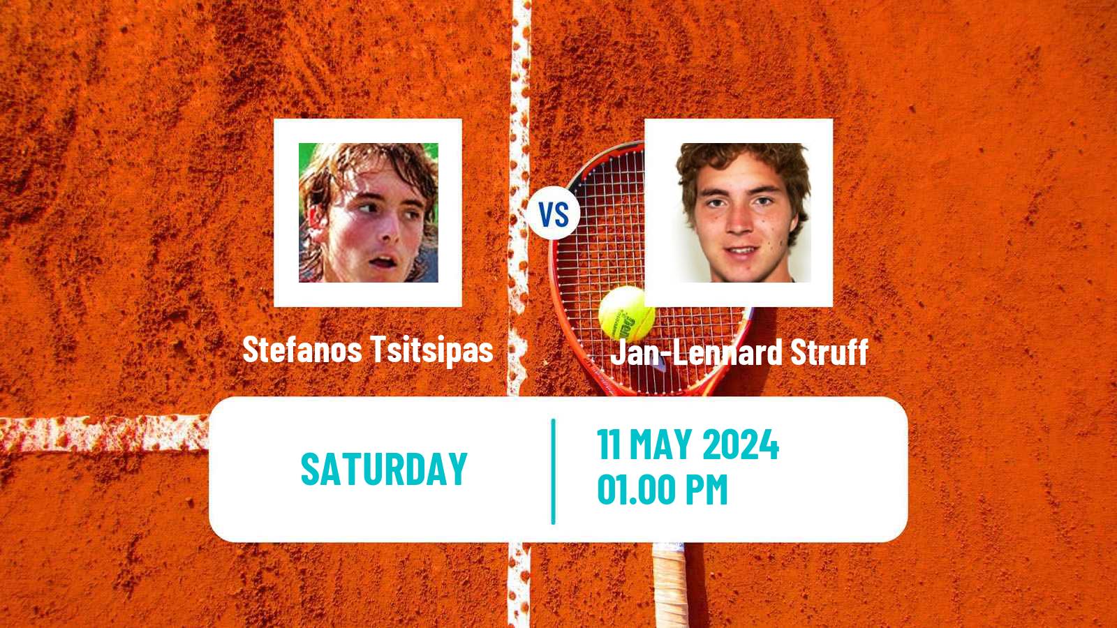 Tennis ATP Roma Stefanos Tsitsipas - Jan-Lennard Struff