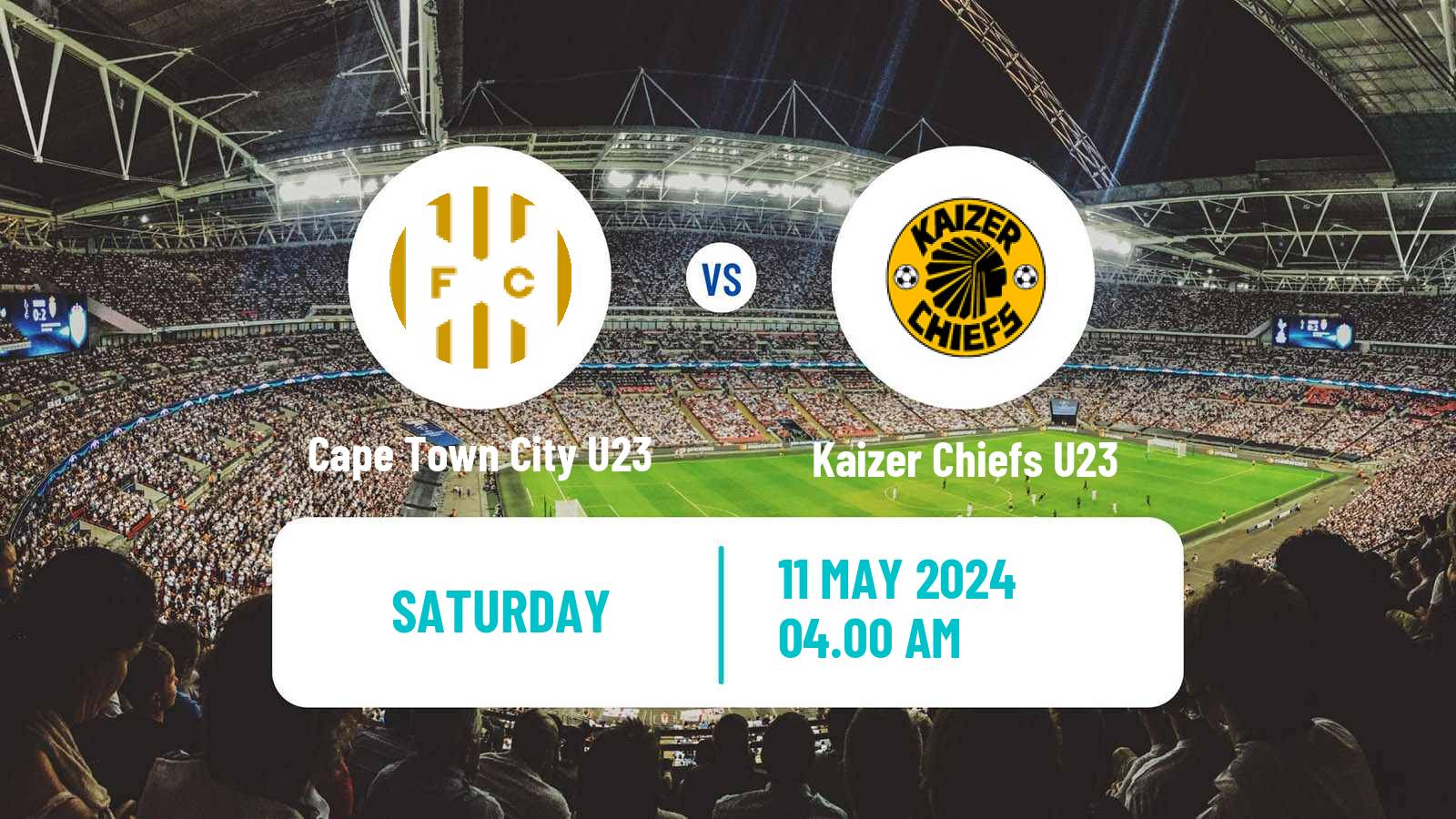 Soccer South African Diski Challenge Cape Town City U23 - Kaizer Chiefs U23