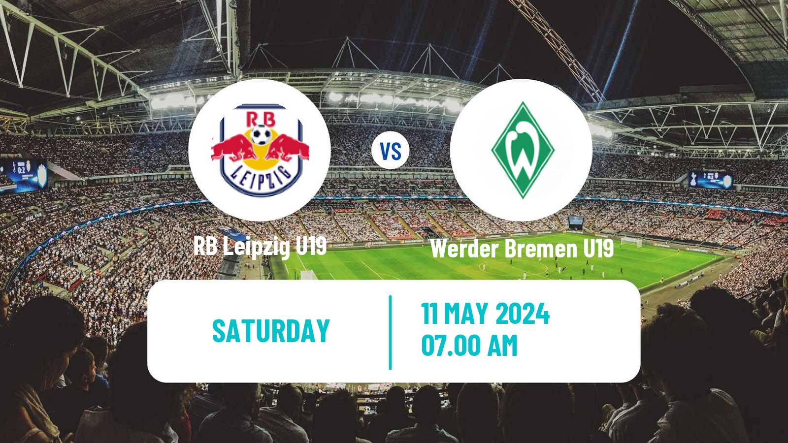 Soccer German Junioren Bundesliga North RB Leipzig U19 - Werder Bremen U19