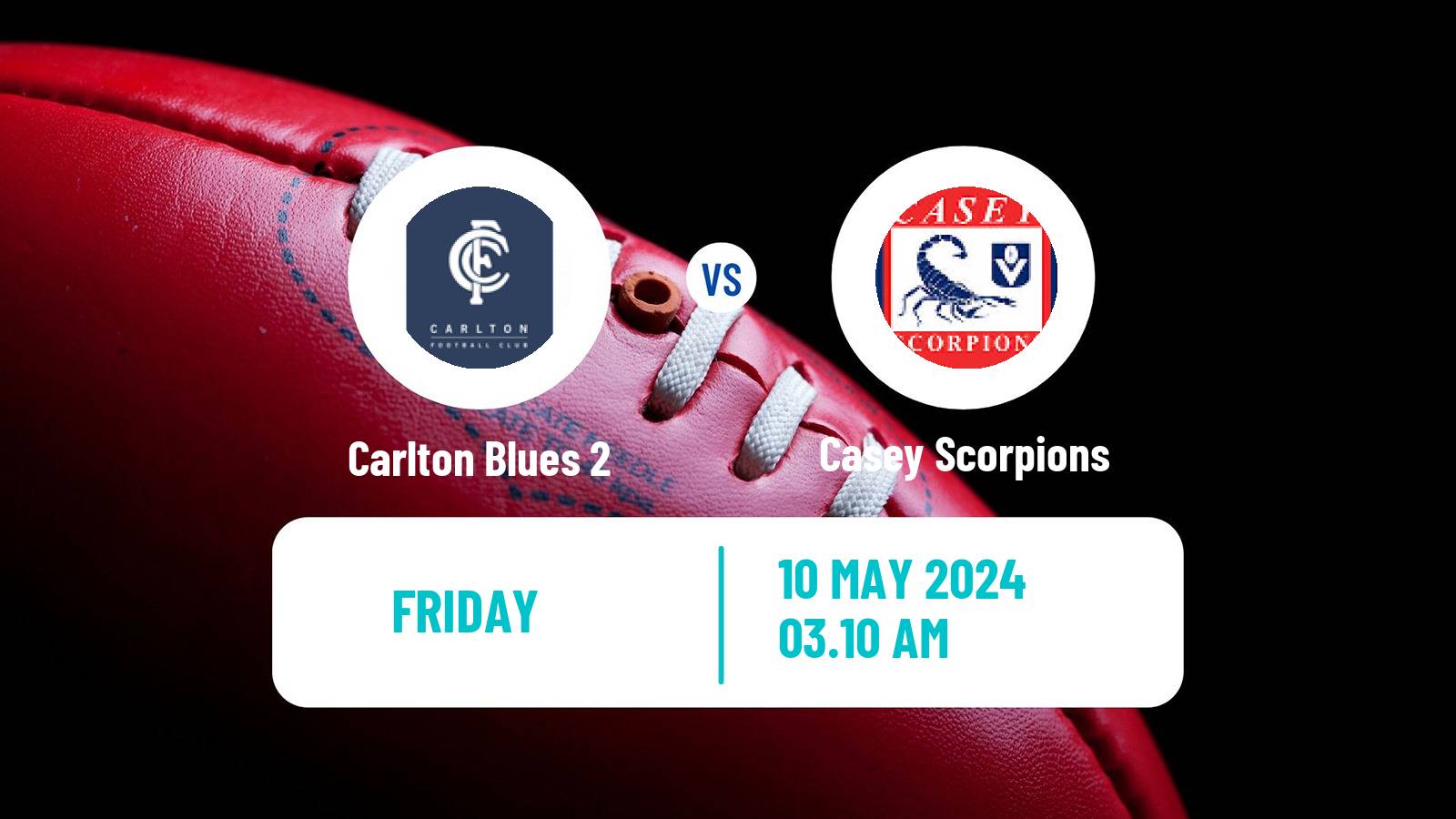 Aussie rules VFL Carlton Blues 2 - Casey Scorpions