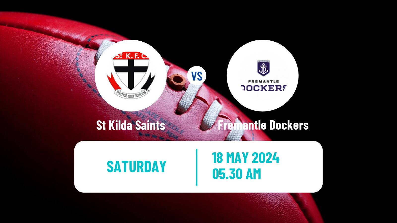 Aussie rules AFL St Kilda Saints - Fremantle Dockers