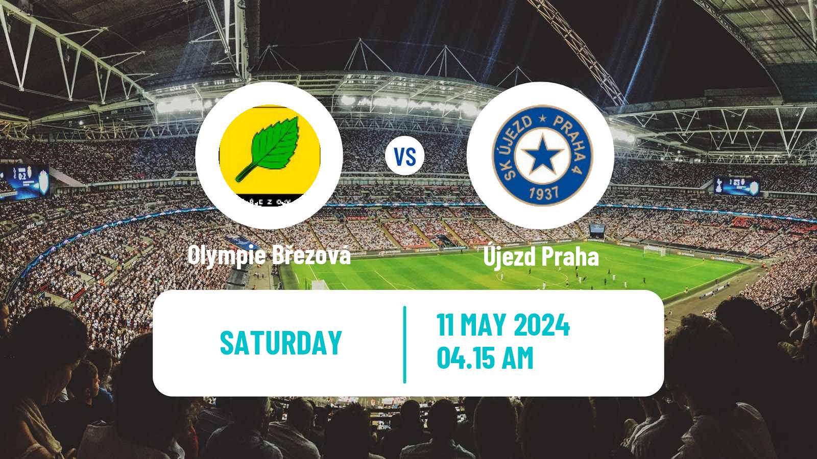Soccer Czech Division B Olympie Březová - Újezd Praha