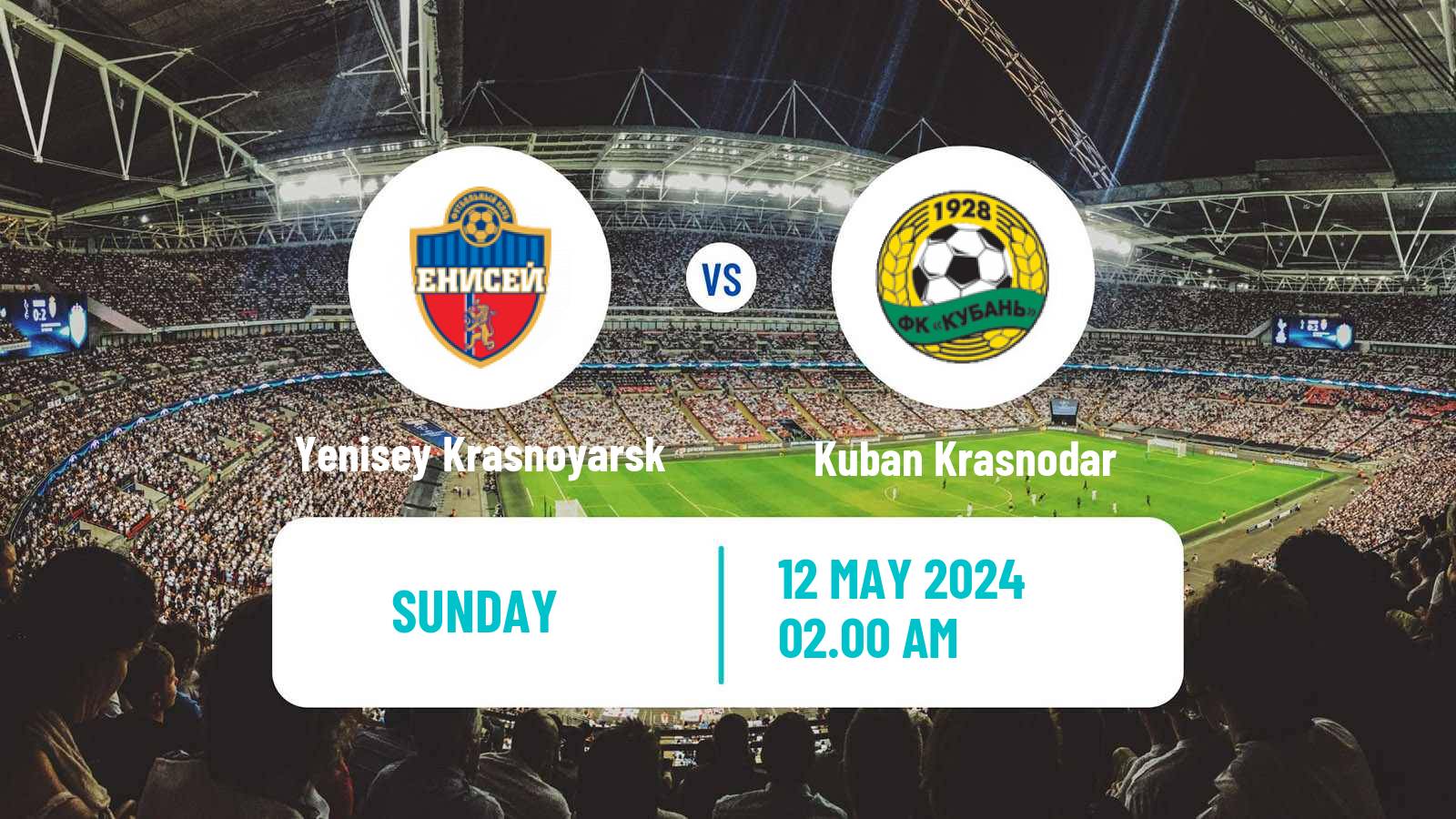 Soccer Russian FNL Yenisey Krasnoyarsk - Kuban Krasnodar