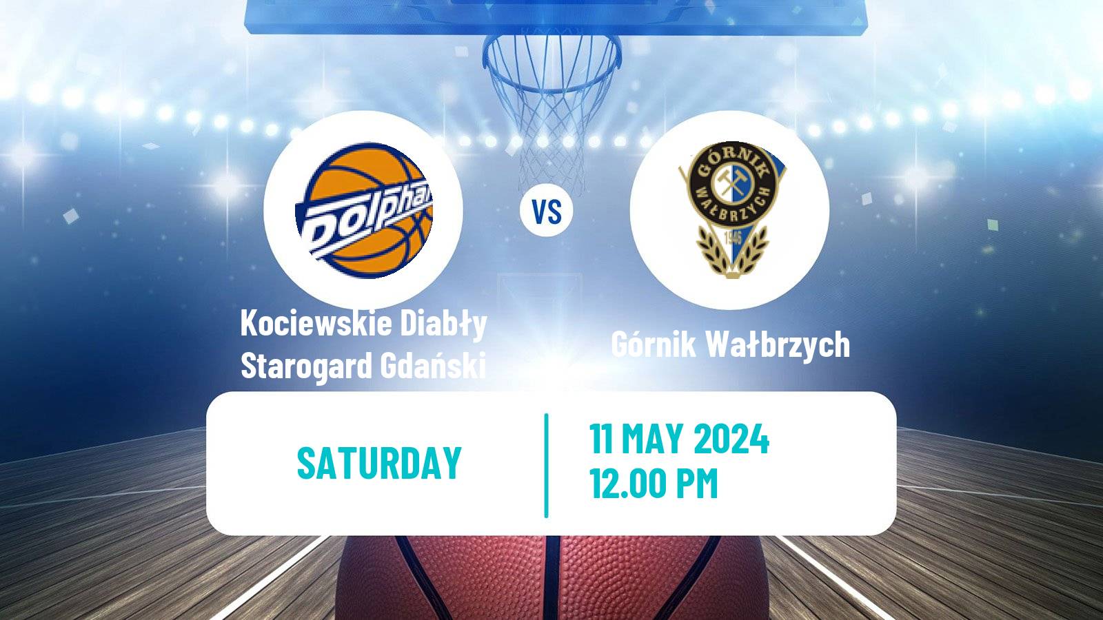 Basketball Polish 1 Liga Basketball Kociewskie Diabły Starogard Gdański - Górnik Wałbrzych