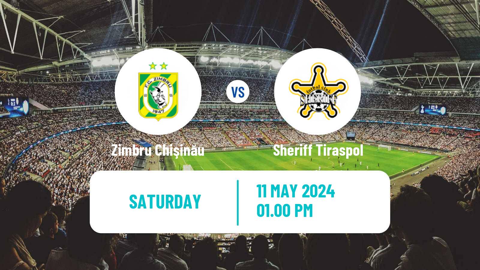 Soccer Moldovan Super Liga Zimbru Chişinău - Sheriff Tiraspol