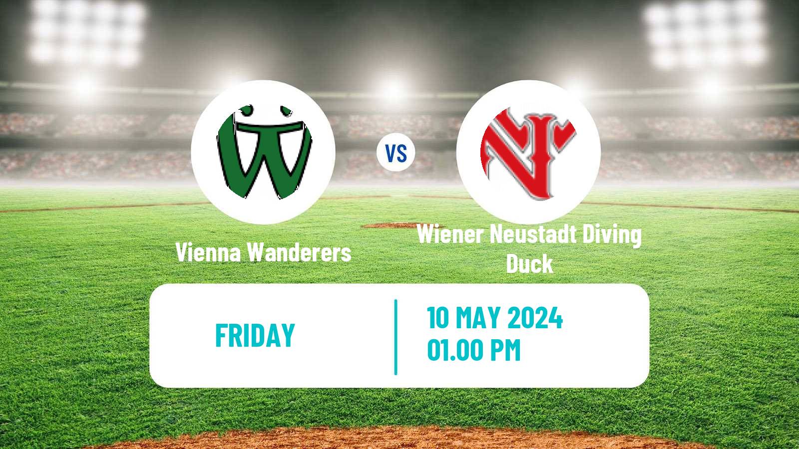 Baseball Austrian Bundesliga Baseball Vienna Wanderers - Wiener Neustadt Diving Duck