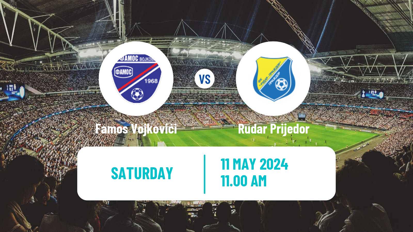 Soccer Bosnian Prva Liga RS Famos Vojkovići - Rudar Prijedor