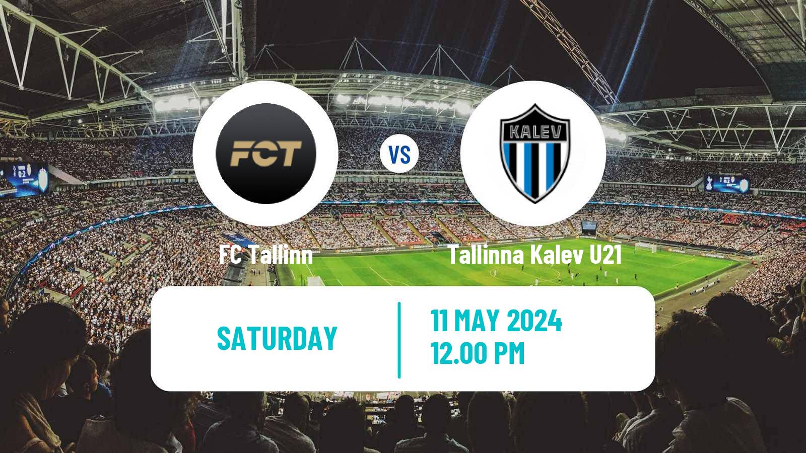 Soccer Estonian Esiliiga FC Tallinn - Tallinna Kalev U21