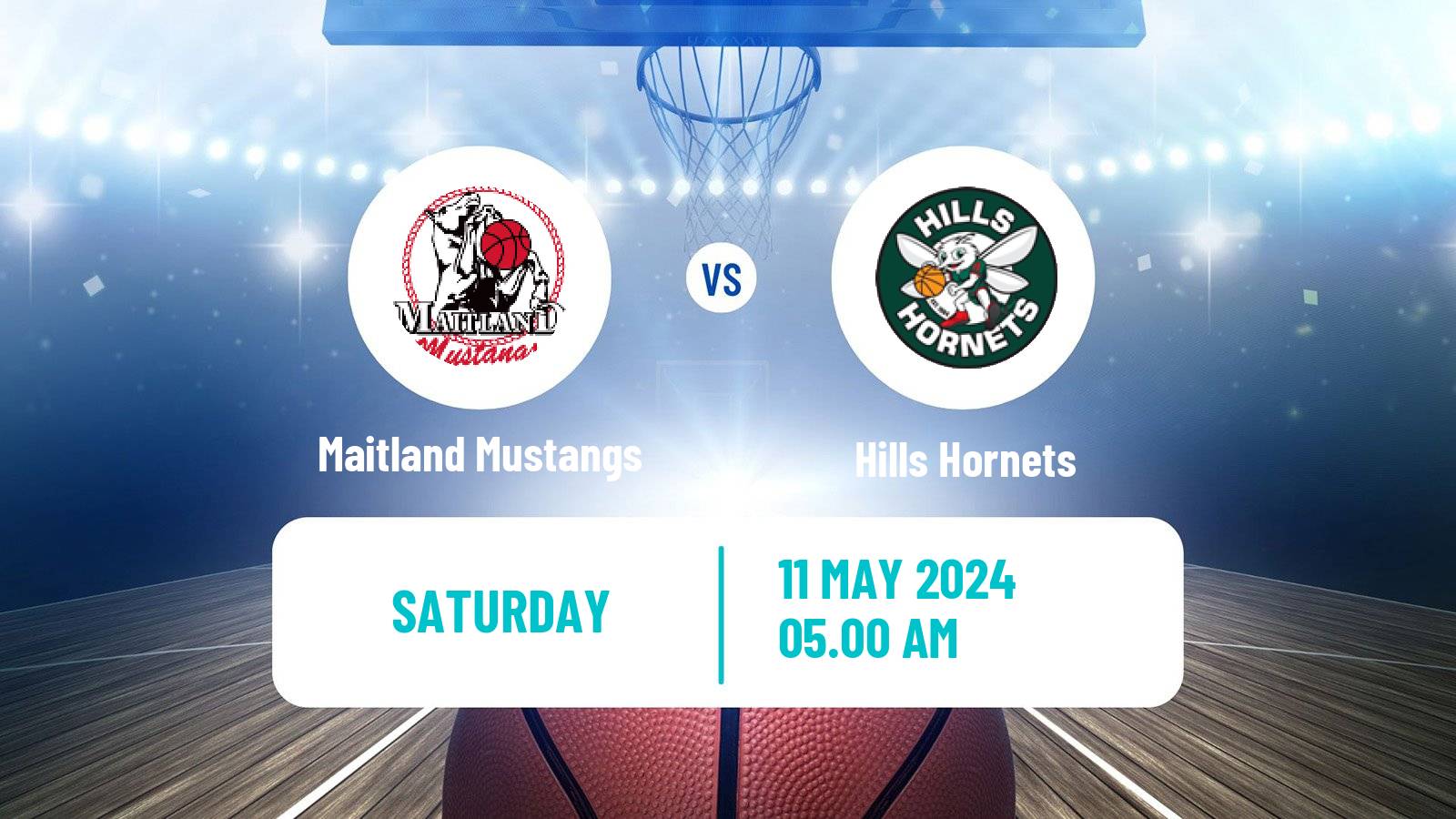 Basketball Australian NBL1 East Maitland Mustangs - Hills Hornets