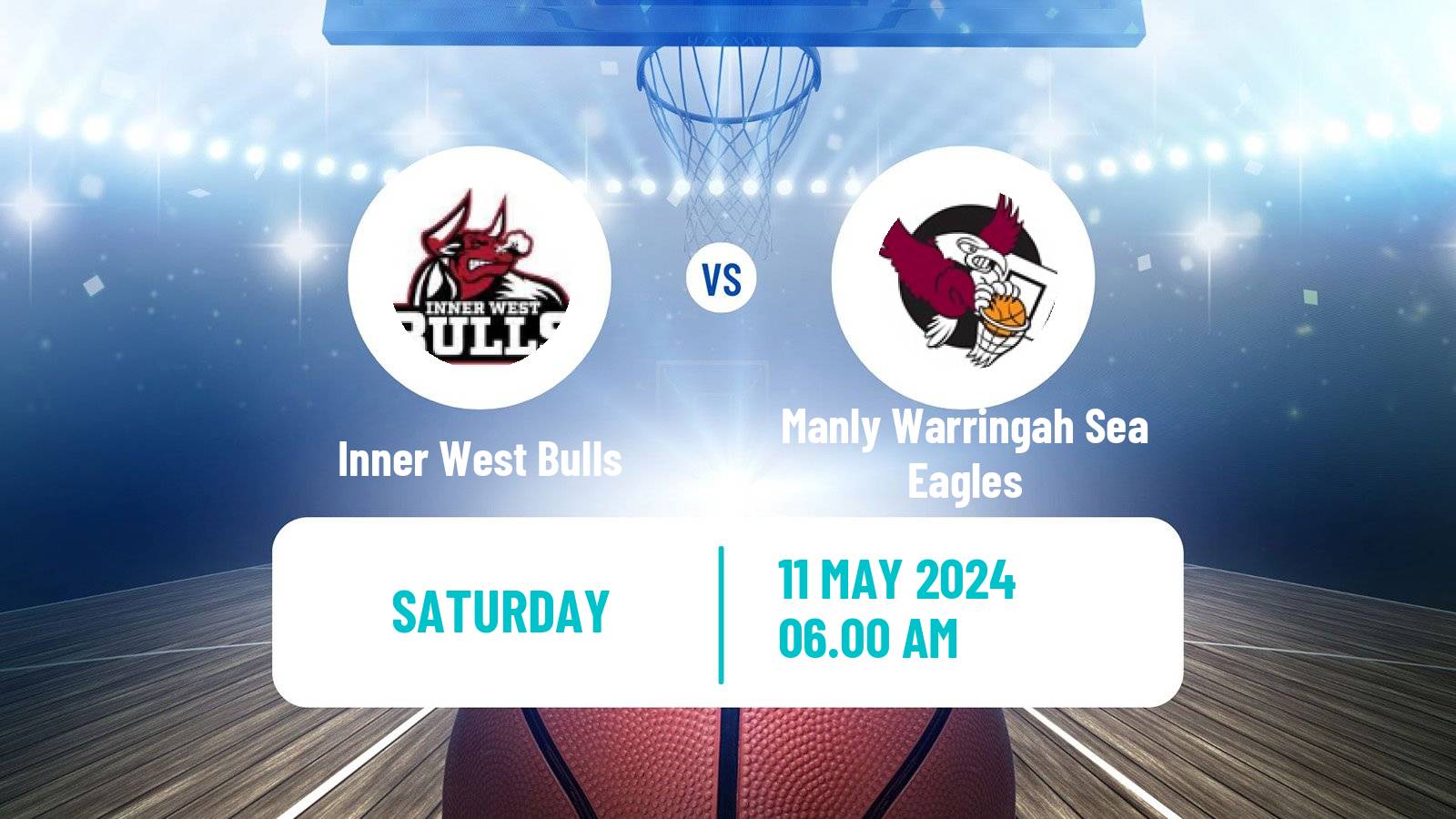 Basketball Australian NBL1 East Inner West Bulls - Manly Warringah Sea Eagles