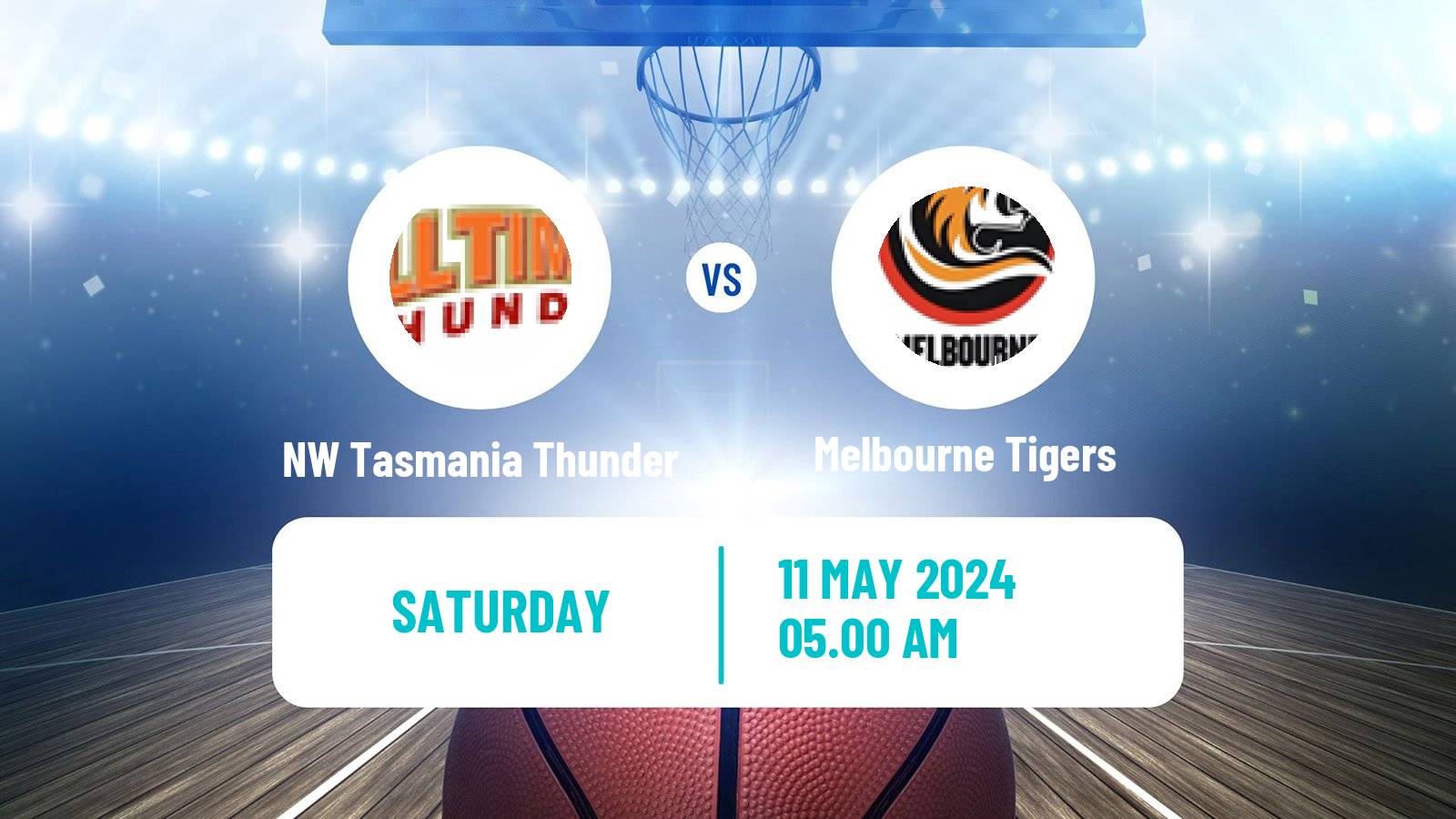 Basketball Australian NBL1 South NW Tasmania Thunder - Melbourne Tigers
