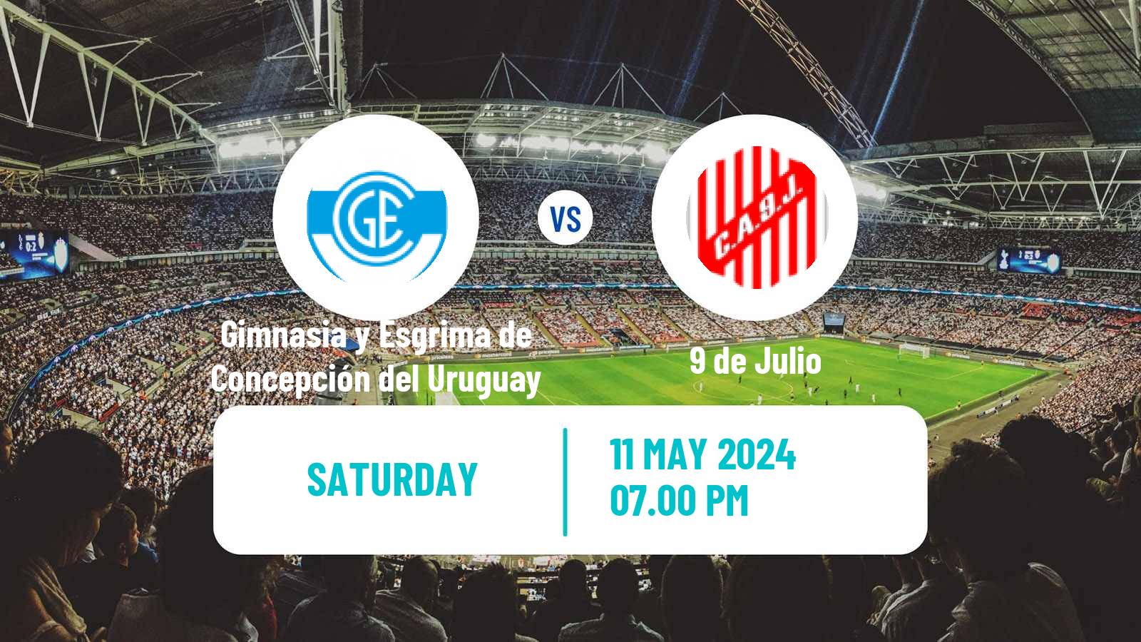 Soccer Argentinian Torneo Federal Gimnasia y Esgrima de Concepción del Uruguay - 9 de Julio