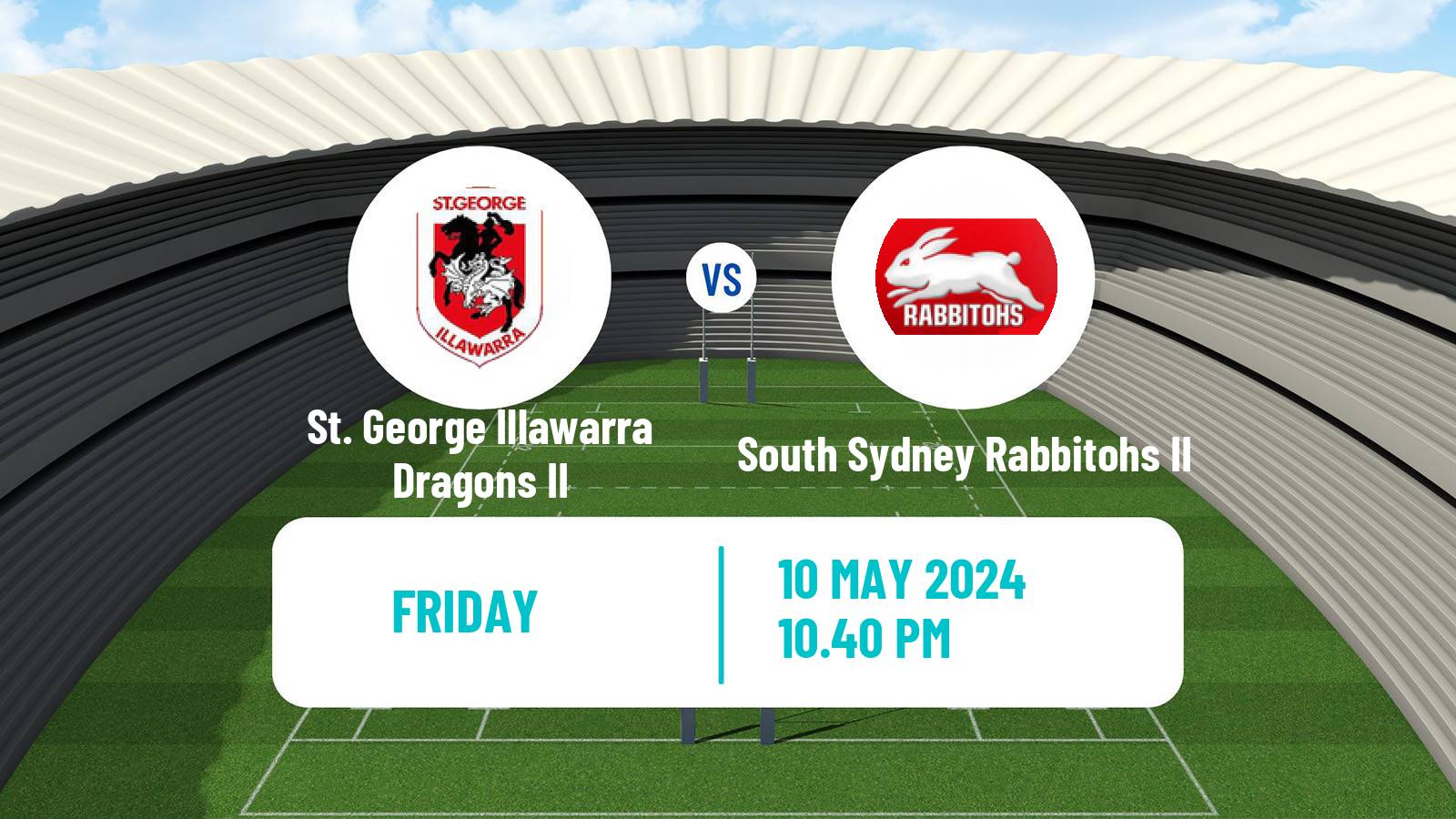 Rugby league Australian NSW Cup St. George Illawarra Dragons II - South Sydney Rabbitohs II