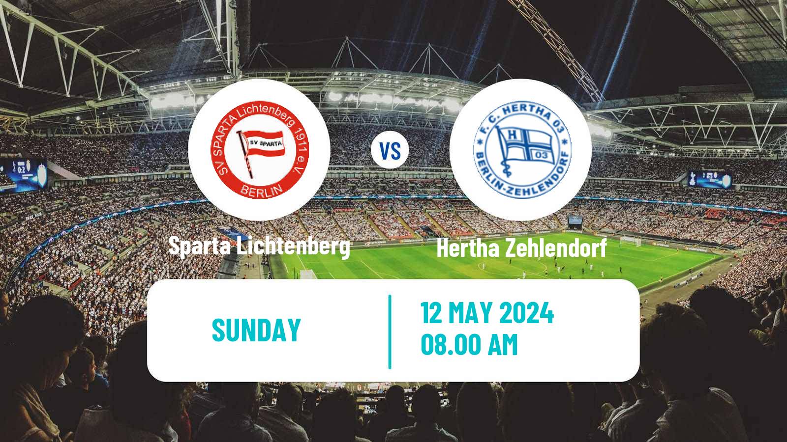 Soccer German Oberliga NOFV-Nord Sparta Lichtenberg - Hertha Zehlendorf