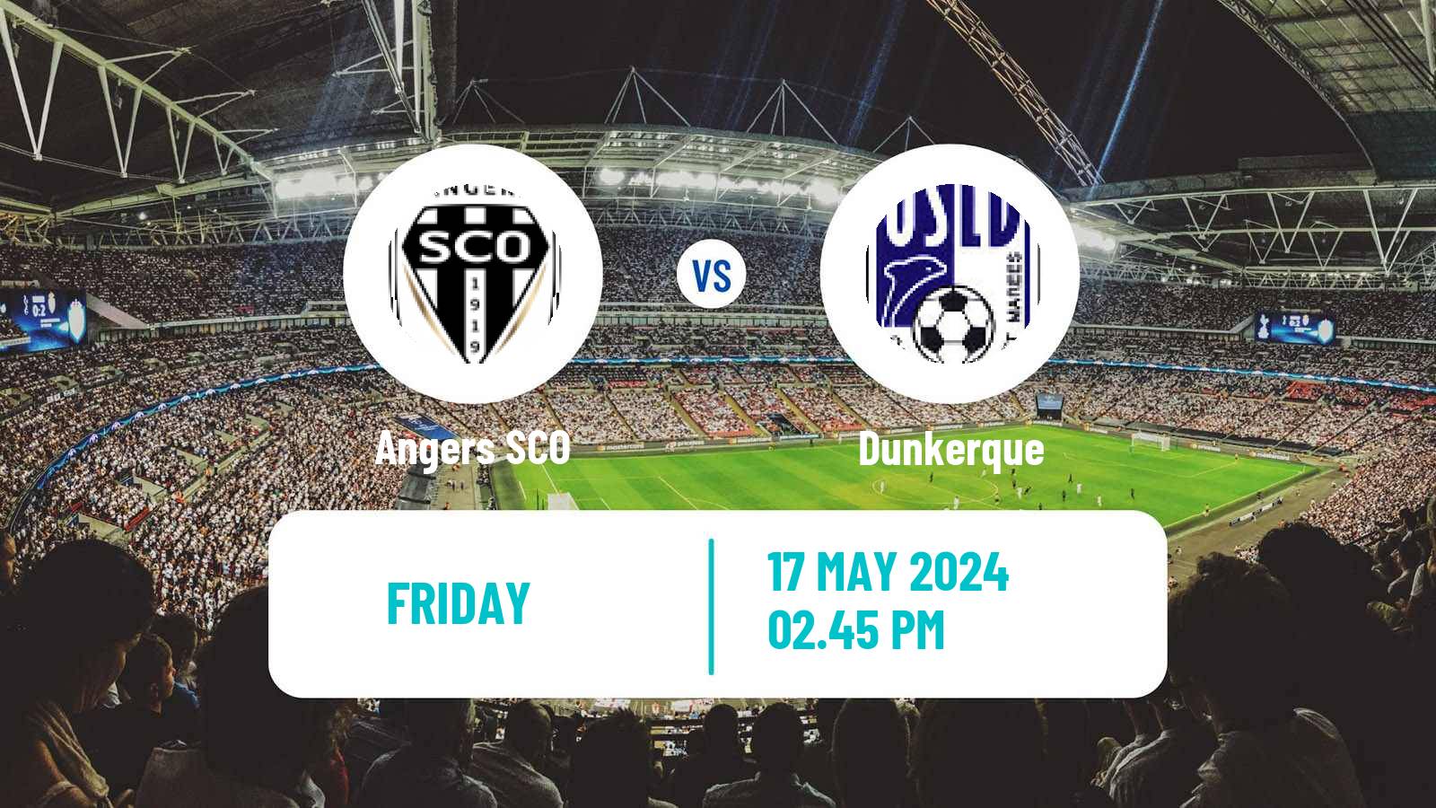 Soccer French Ligue 2 Angers - Dunkerque